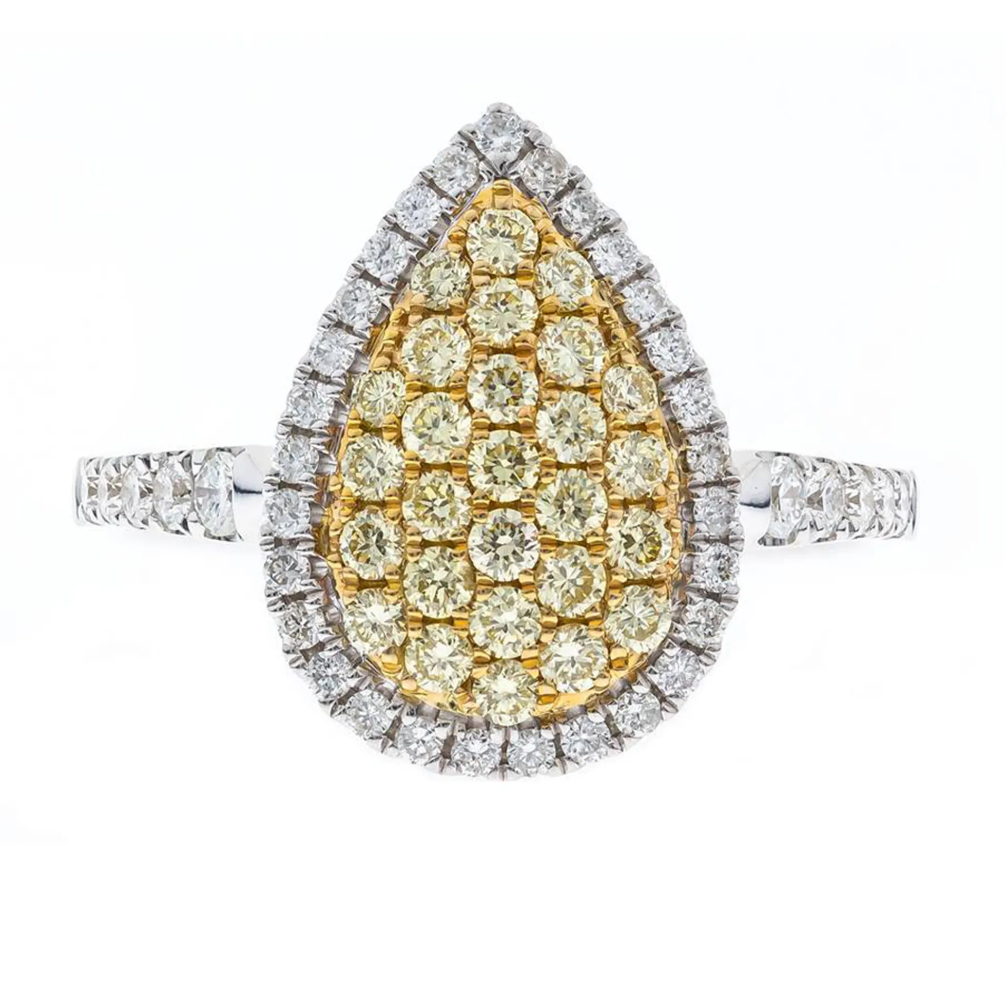 Gelber SI2 Brillant-Goldring