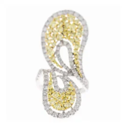 Gelber SI2 Brillant-Goldring