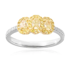Gelber SI2 Brillant-Goldring