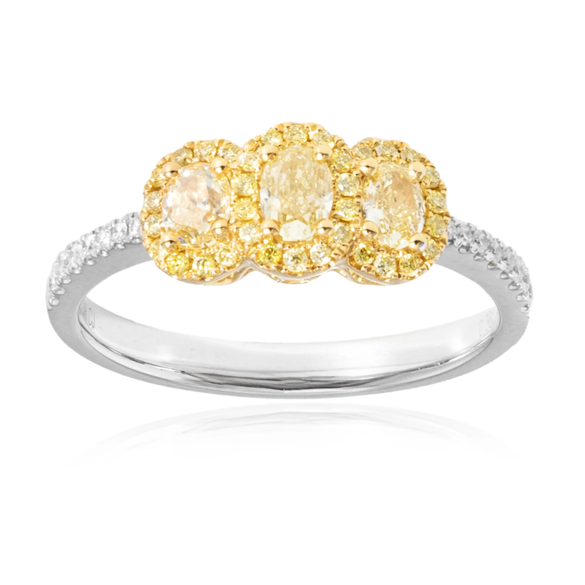 Gelber SI2 Brillant-Goldring
