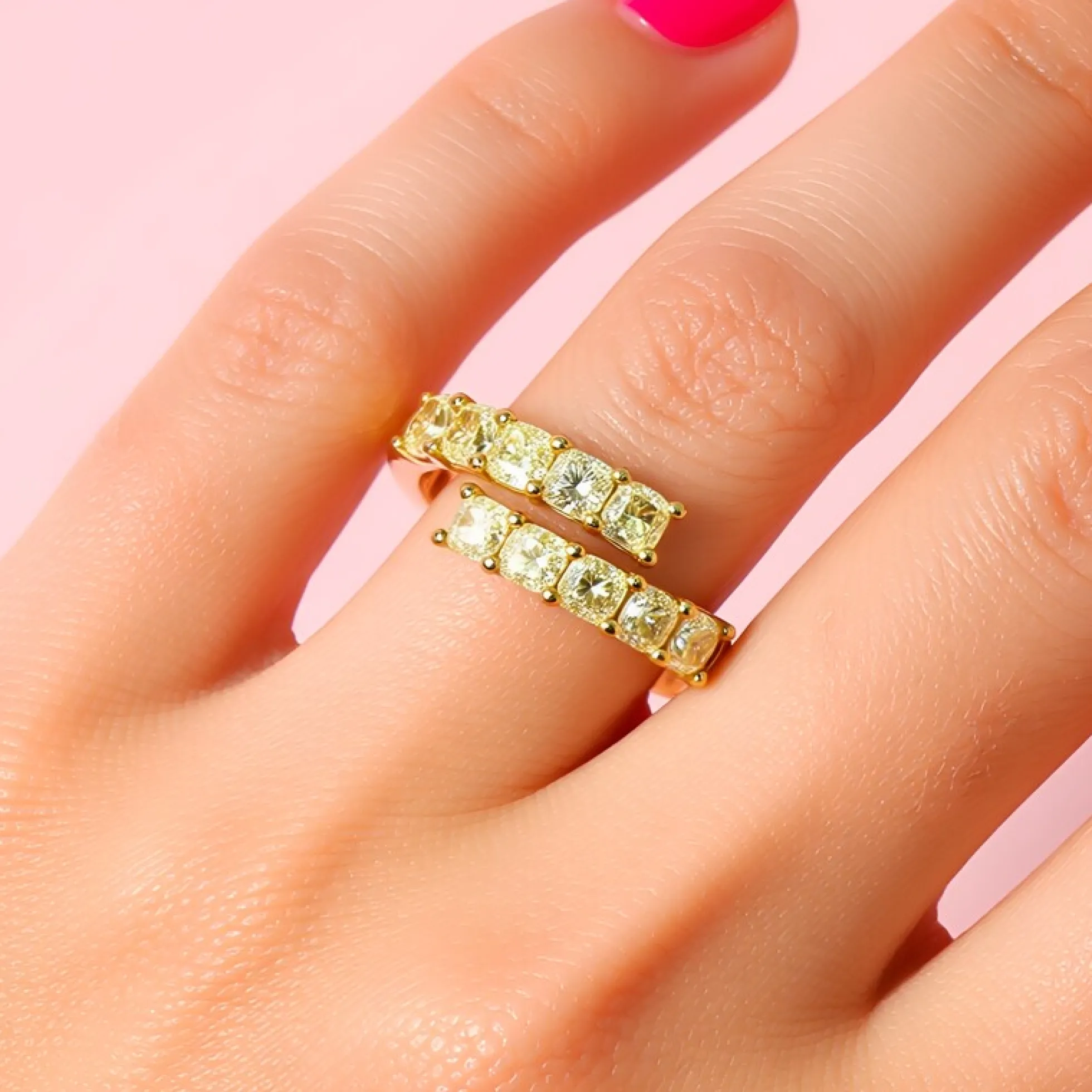 Gelber SI2 Brillant-Goldring