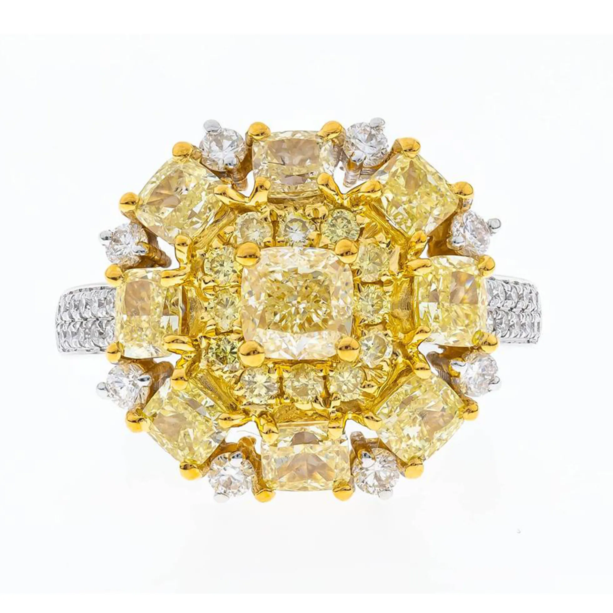 Gelber SI2 Brillant-Goldring