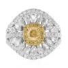 Gelber SI2 Brillant-Goldring