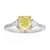 Gelber SI2 Brillant-Goldring