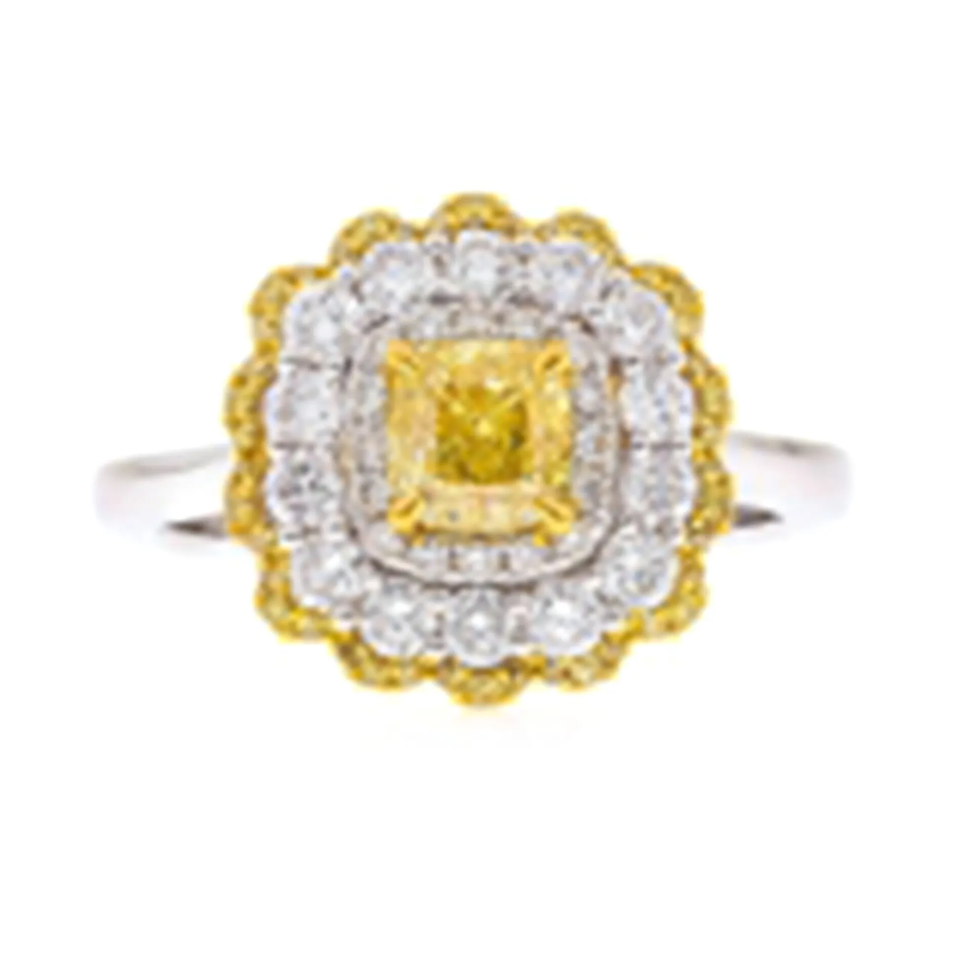 Gelber SI2 Brillant-Goldring