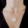 Gelber Zirkon-Silberanhänger