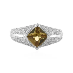Gelber Zirkon-Silberring