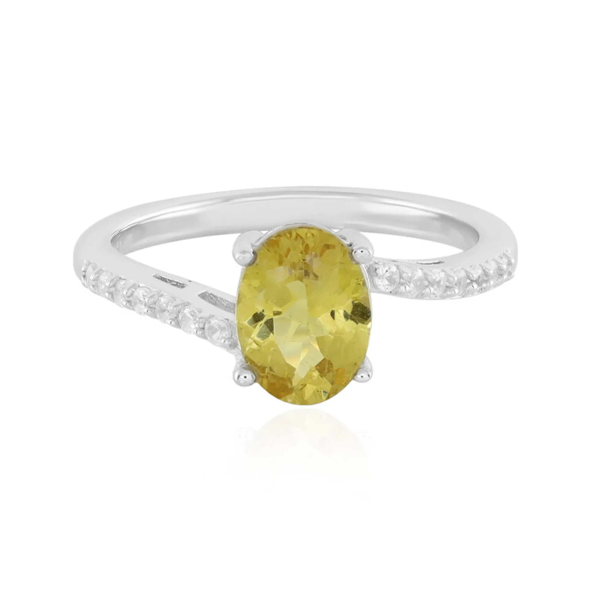 Goldener Apatit-Silberring