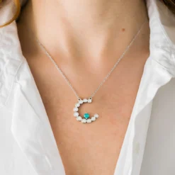 Grandidierit-Silbercollier