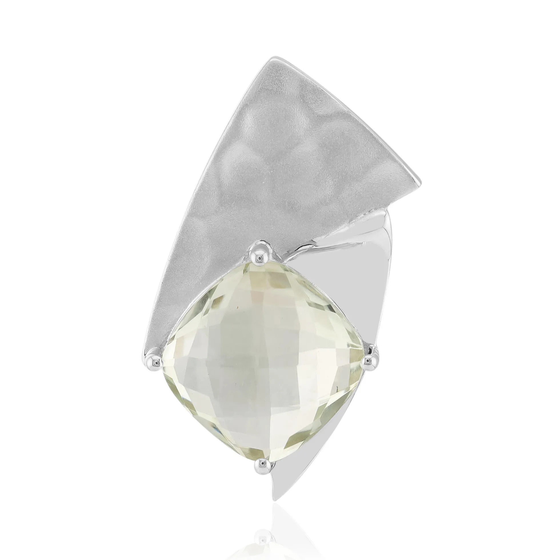 Grüner Amethyst-Silberanhänger