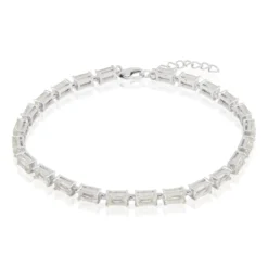 Grüner Amethyst-Silberarmband