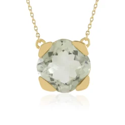 Grüner Amethyst-Silbercollier