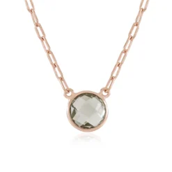 Grüner Amethyst-Silbercollier