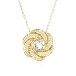 Grüner Amethyst-Silbercollier