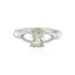 Grüner Amethyst-Silberring