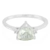 Grüner Amethyst-Silberring