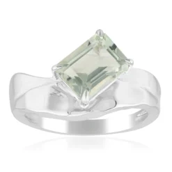 Grüner Amethyst-Silberring