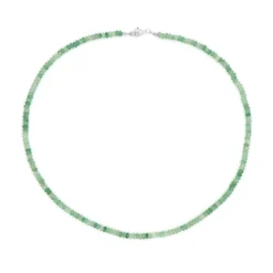 Grüner Aventurin-Silberhalskette