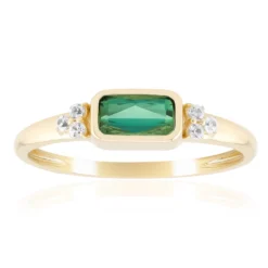 Grüner Benedito-Turmalin-Goldring