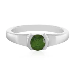 Grüner Ceylon-Zirkon-Silberring