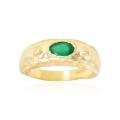 Grüner Onyx-Silberring