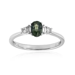 Grüner Saphir-Goldring