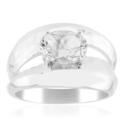 Herkimer Quarz-Silberring