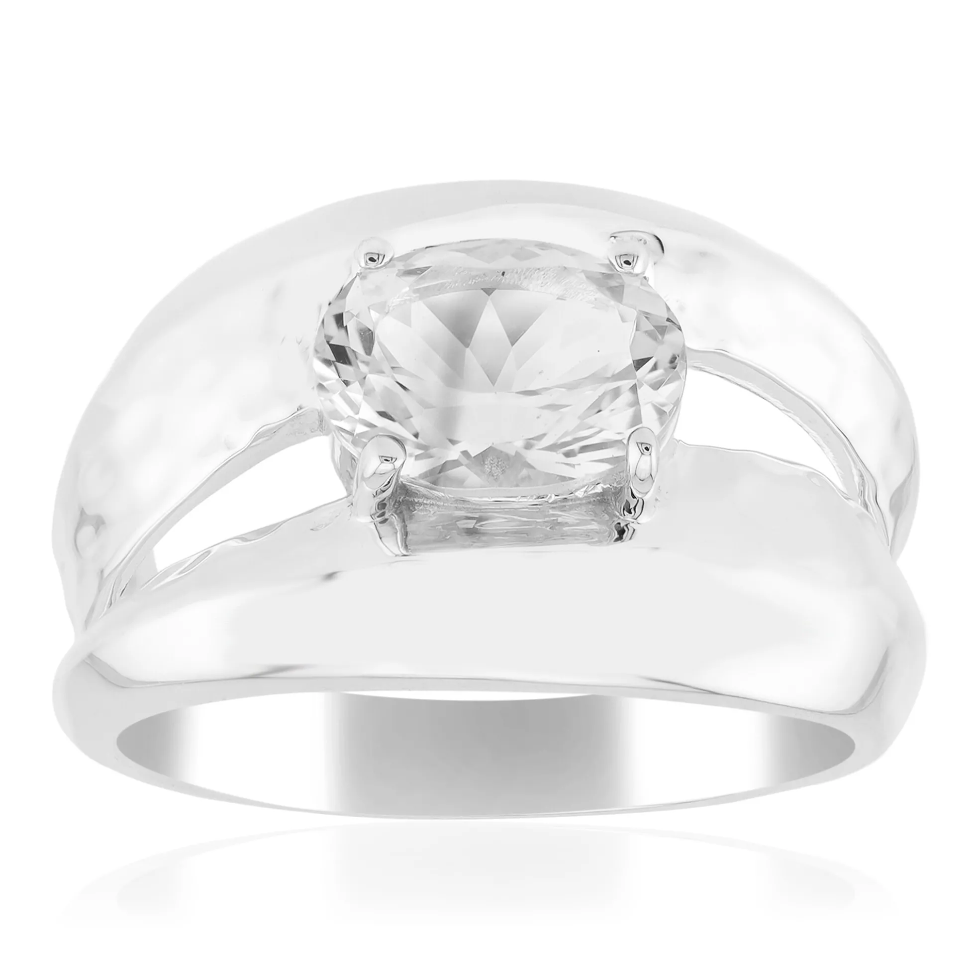 Herkimer Quarz-Silberring