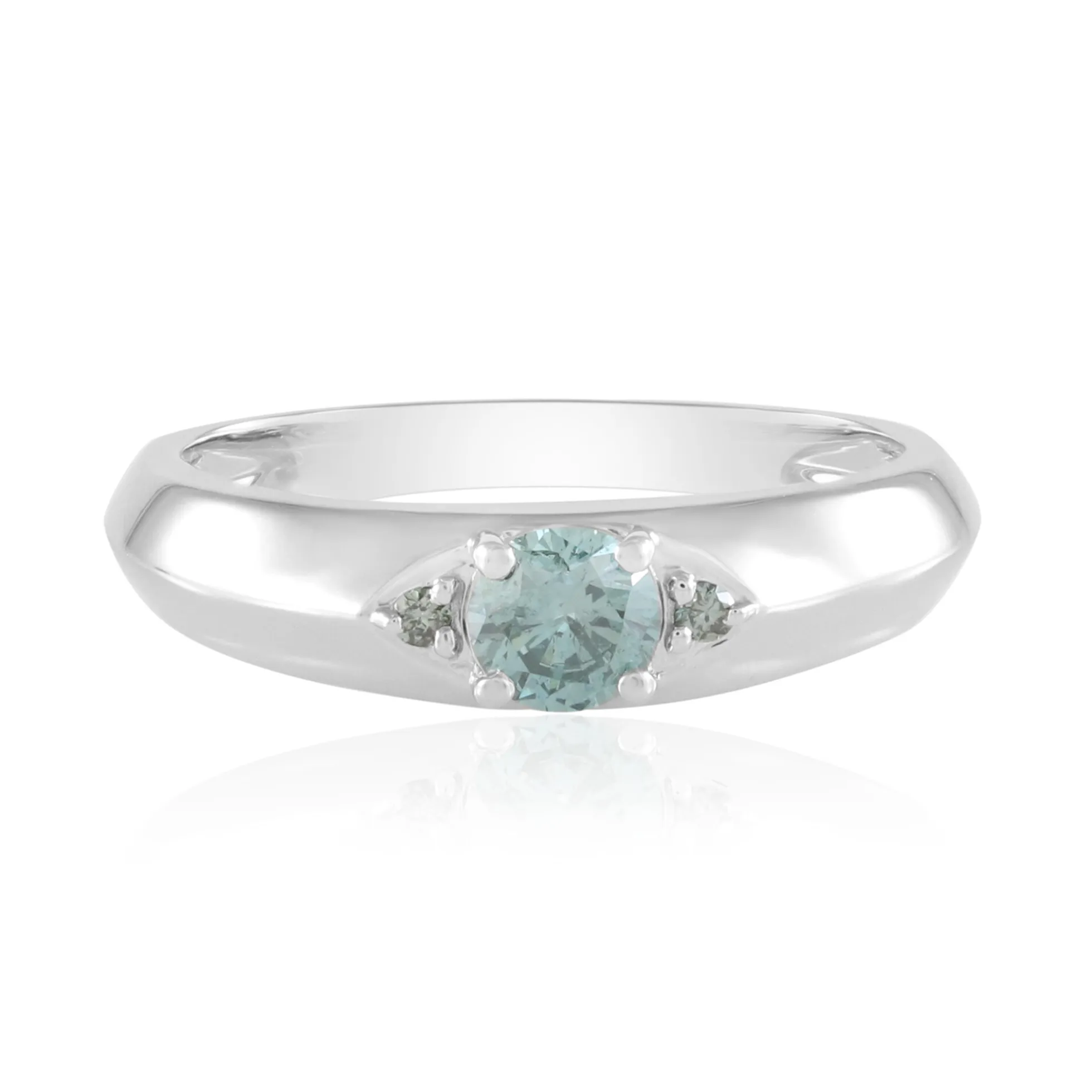 Himmelblauer I2 Brillant-Goldring