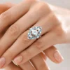 Himmelblauer Topas-Silberring