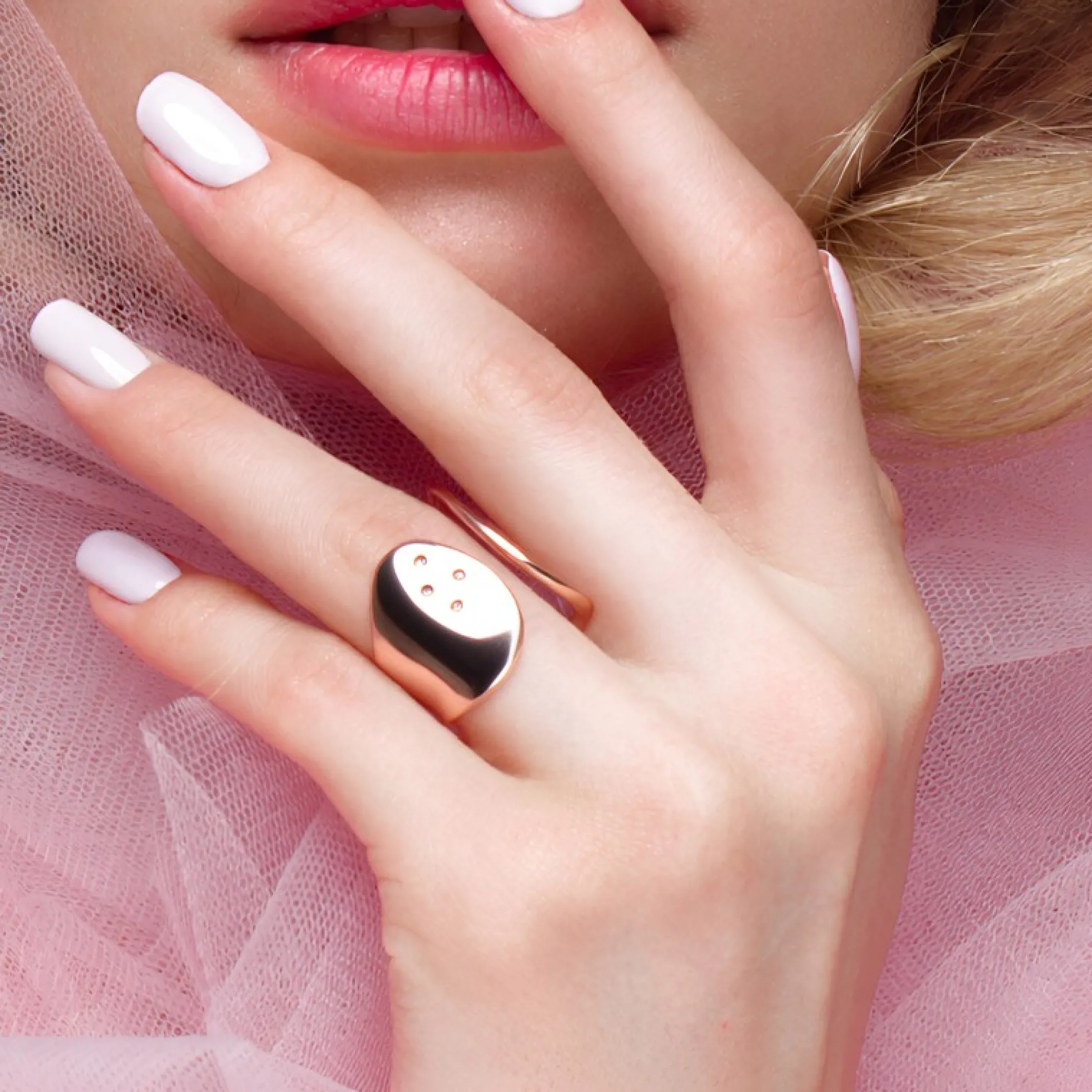 I1 Argyle-Rose de France-Brillant-Silberring