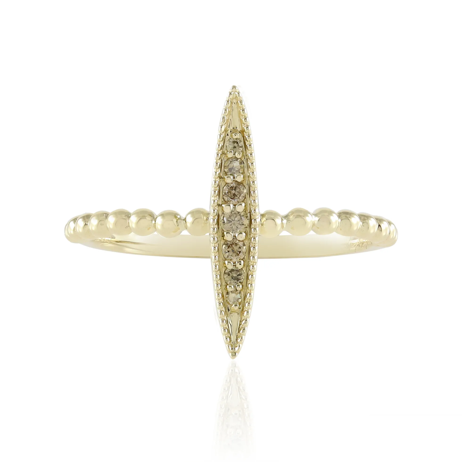 I2 Champagner-Diamant-Goldring
