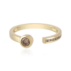 I2 Champagner-Diamant-Goldring