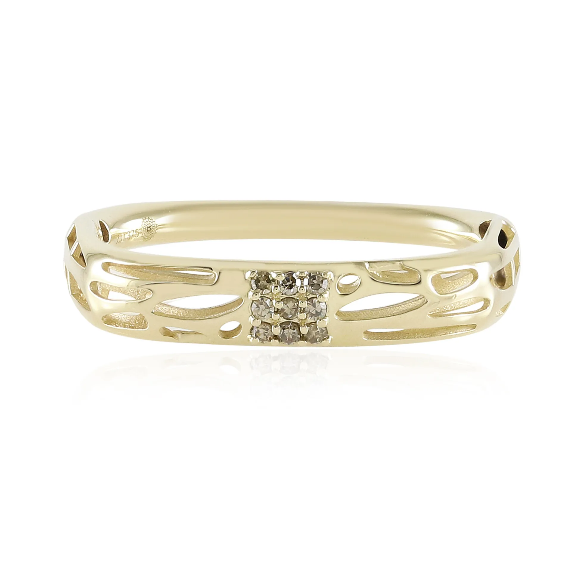 I2 Champagner-Diamant-Goldring