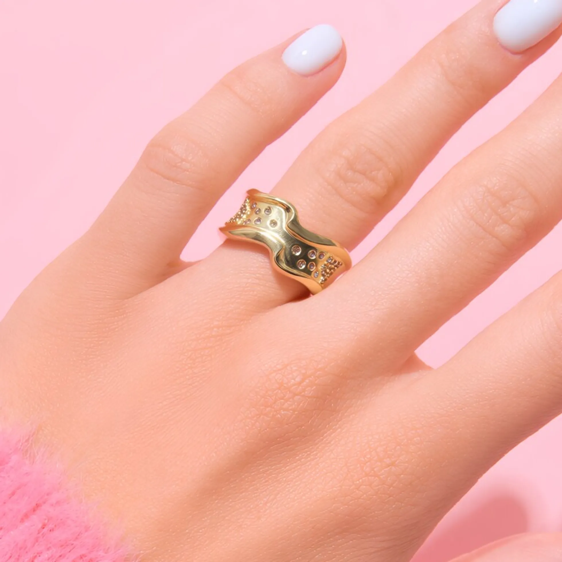 I2 Champagner-Diamant-Goldring