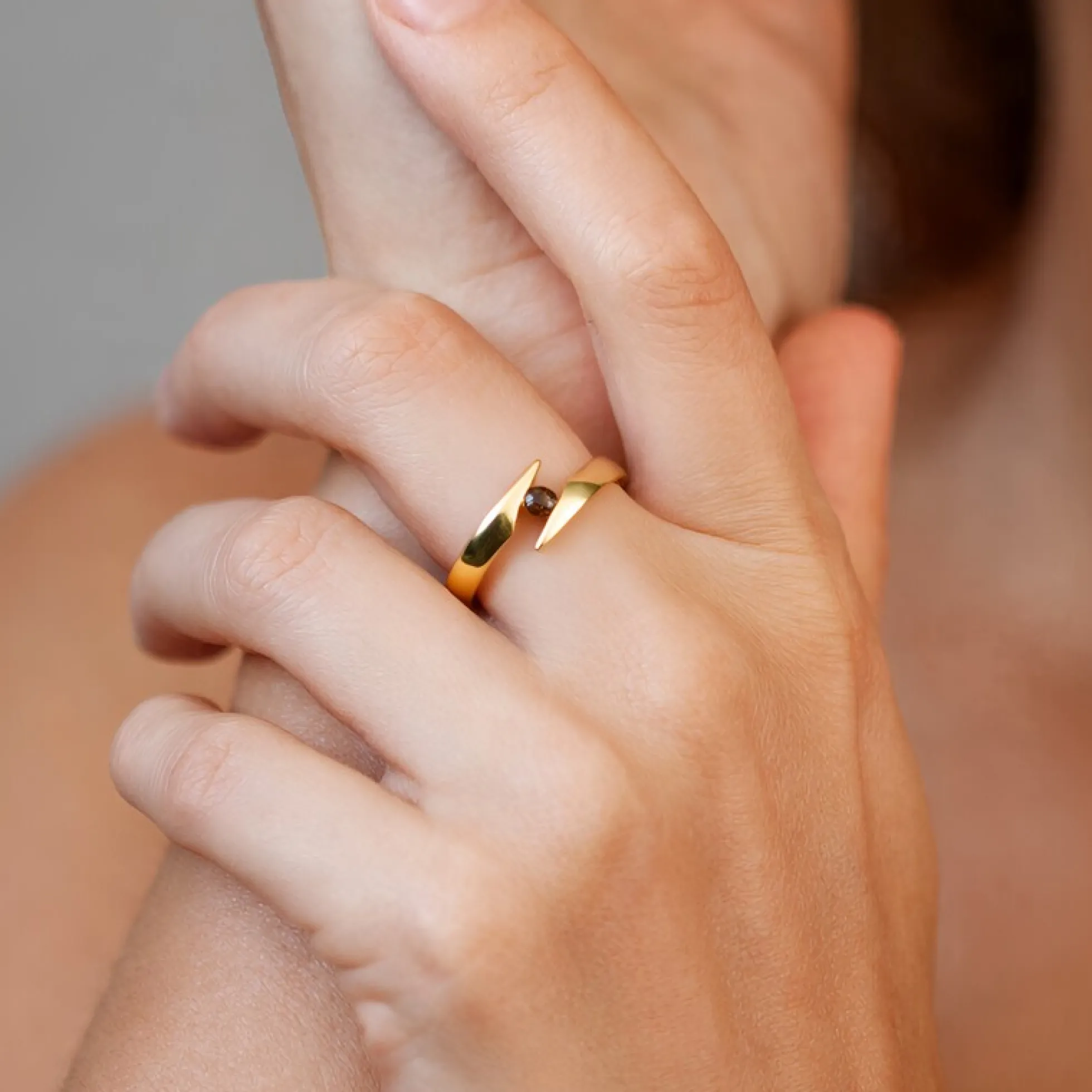 I3 Champagner-Diamant-Goldring