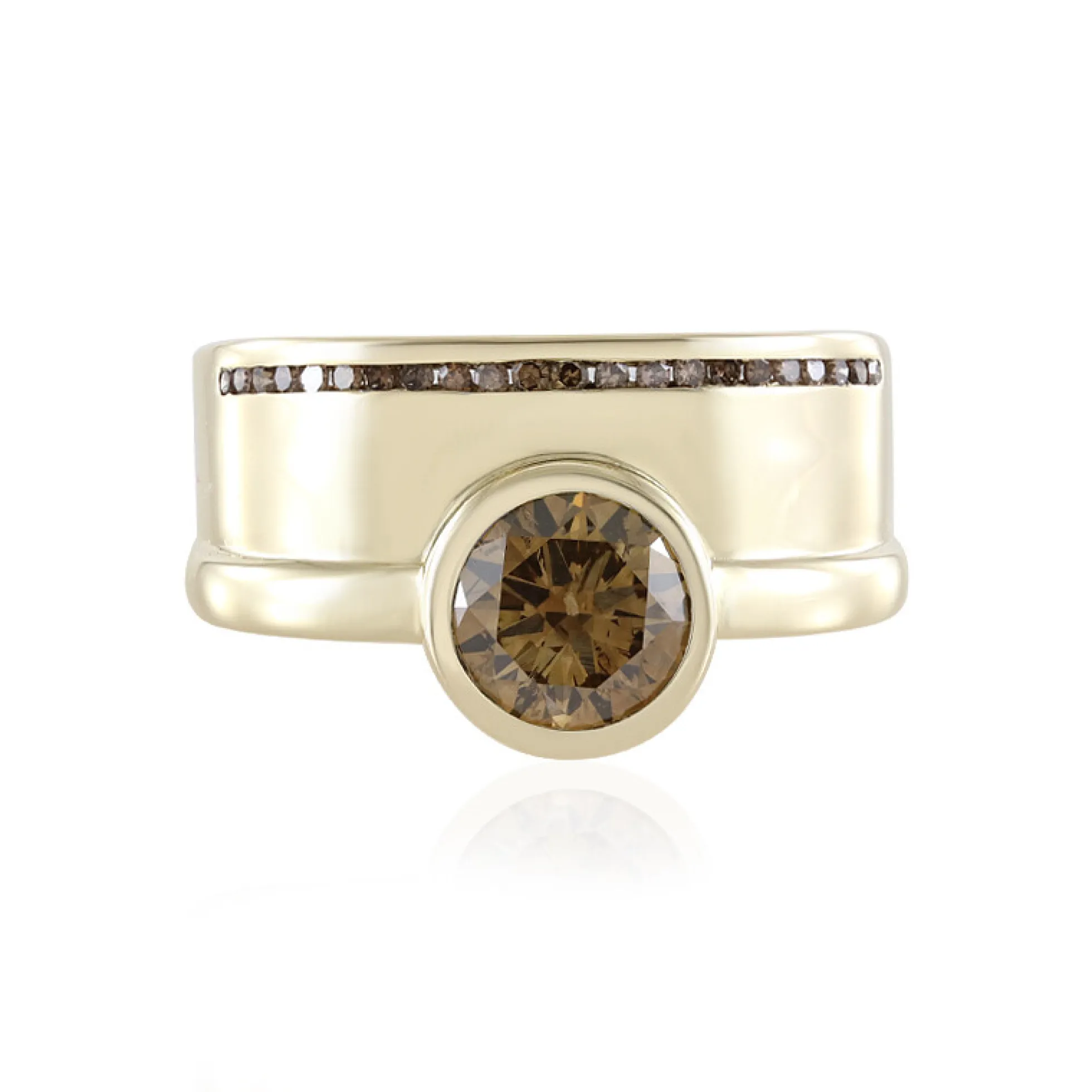 I2 Champagner-Diamant-Goldring