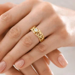 I2 Champagner-Diamant-Goldring