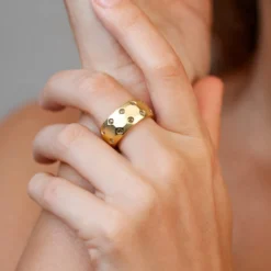 I3 Champagner-Diamant-Goldring