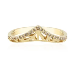 I2 Champagner-Diamant-Silberring