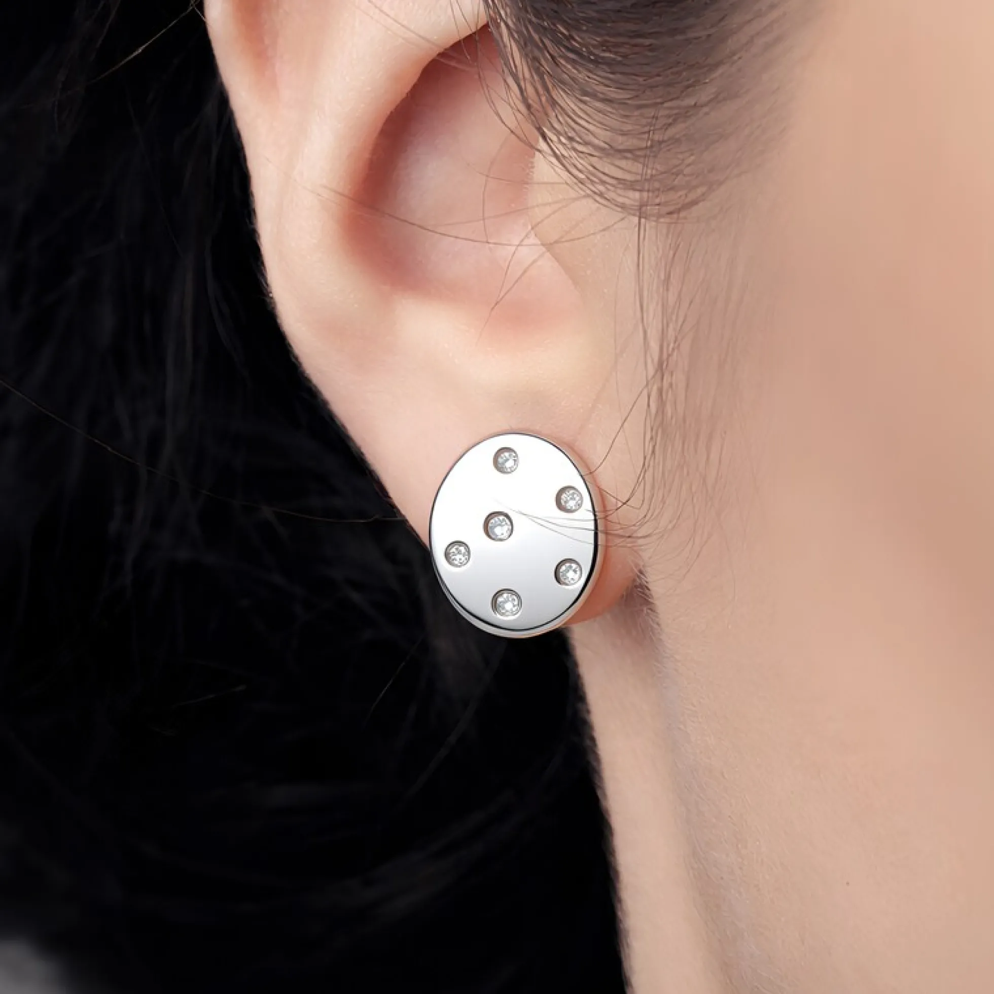 I2 (I) Diamant-Silberohrringe