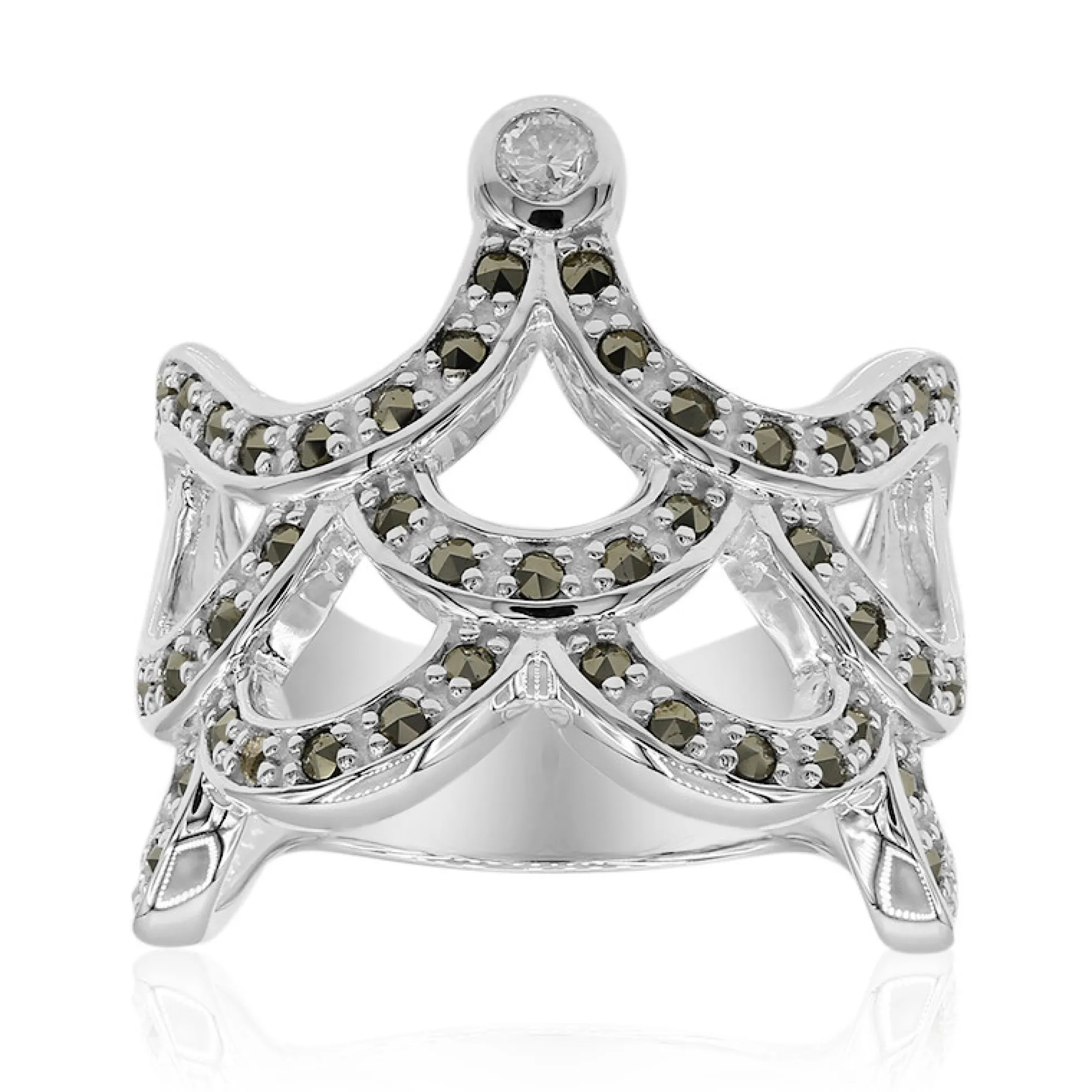 I2 (J) Brillant-Silberring