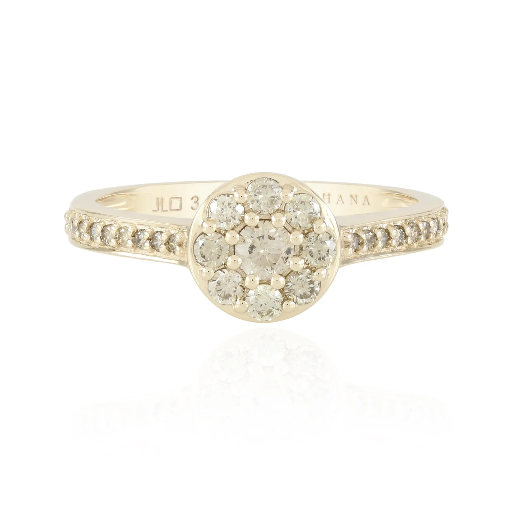 I2 Schokoladen-Brillant-Goldring