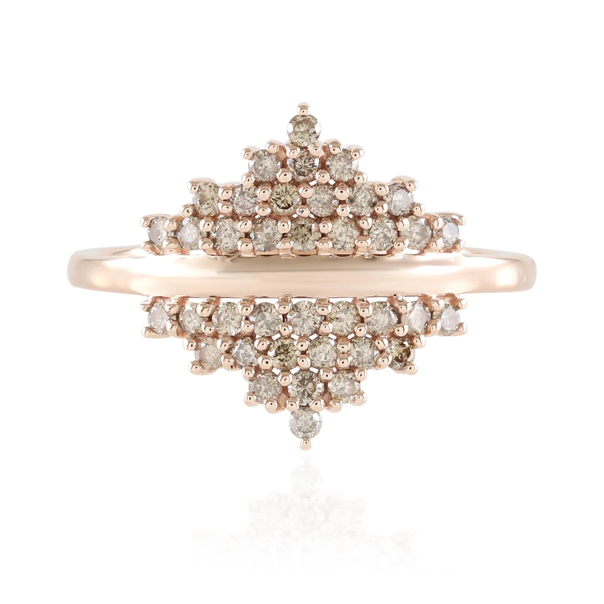 I2 Schokoladen-Brillant-Goldring