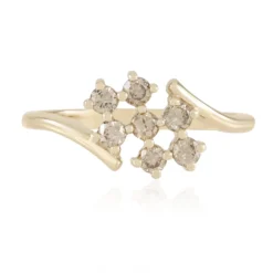 I2 Schokoladen-Brillant-Goldring
