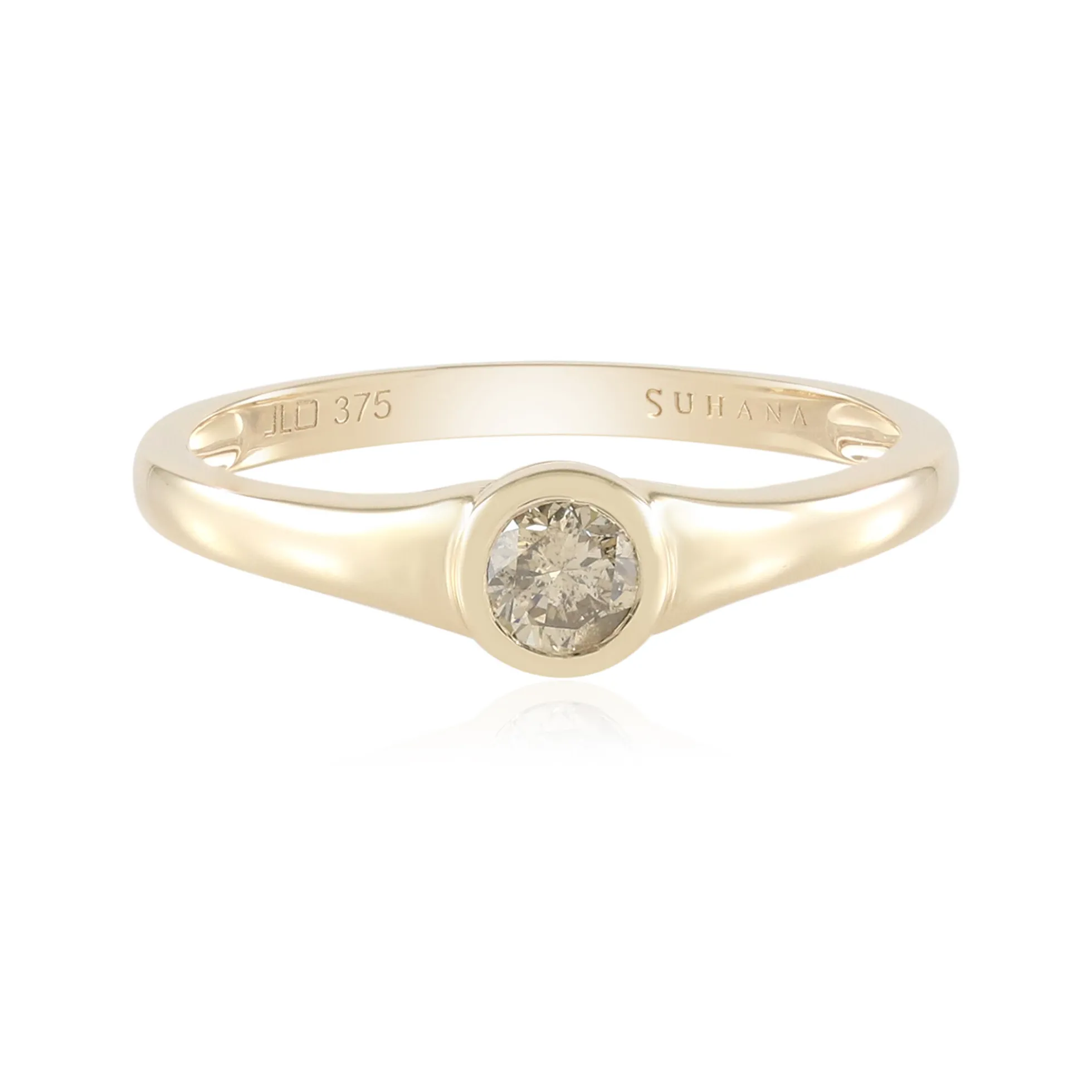 I2 Schokoladen-Brillant-Goldring