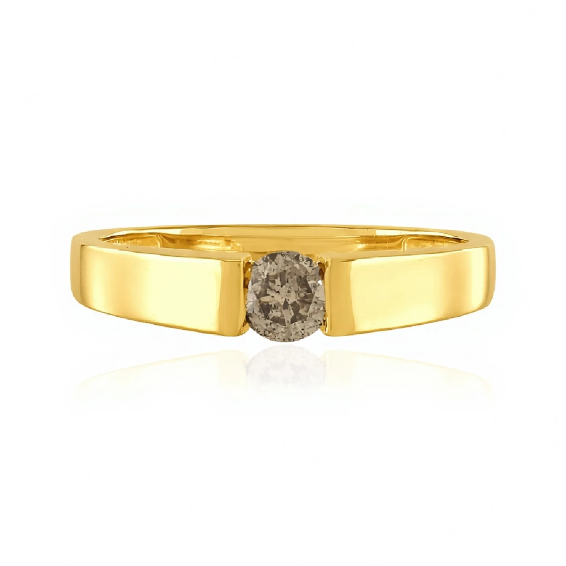 I1 Schokoladen-Brillant-Goldring