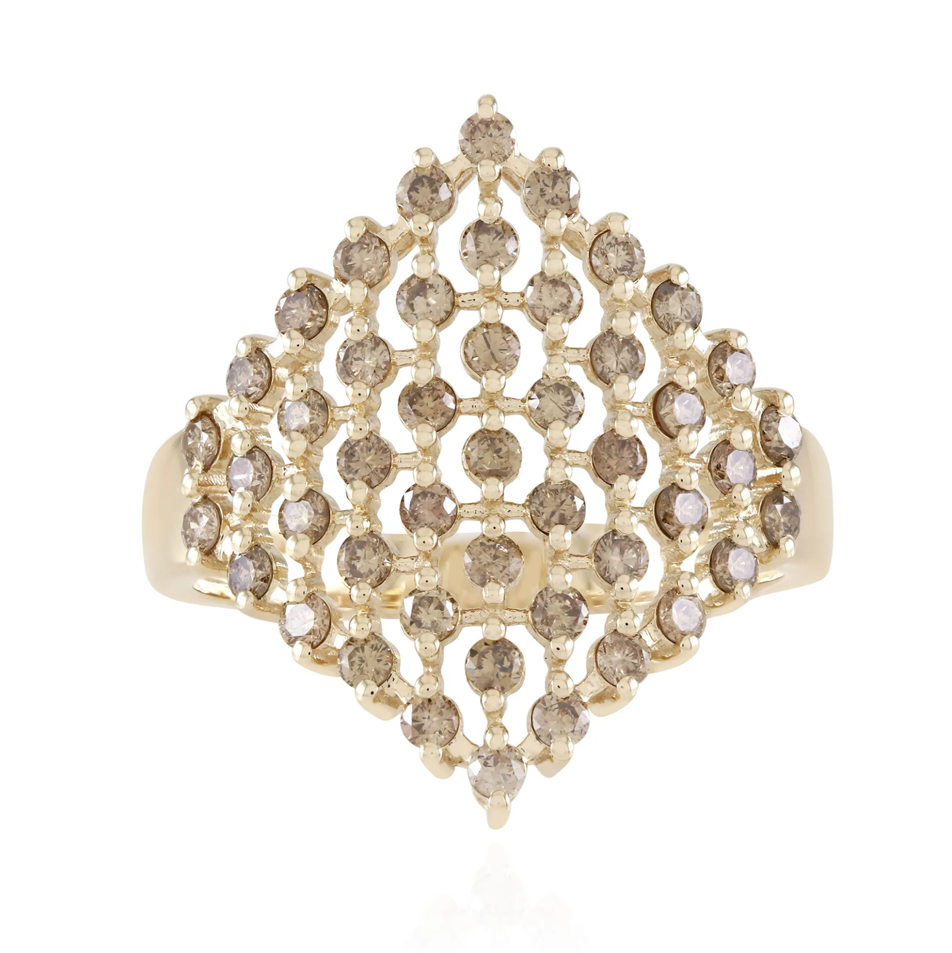 I2 Schokoladen-Brillant-Goldring