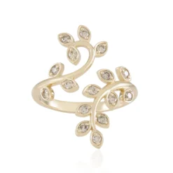 I2 Schokoladen-Brillant-Goldring