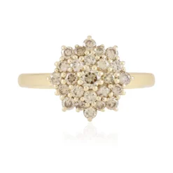 I2 Schokoladen-Brillant-Goldring